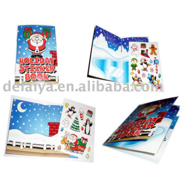 Libro de pegatinas reutilizables de Navidad